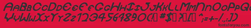JaysetchBolditalic Font – Black Fonts on Red Background