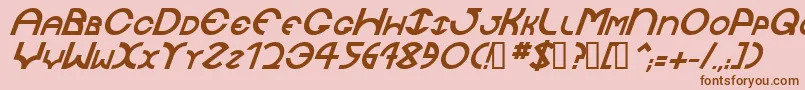 Шрифт JaysetchBolditalic – коричневые шрифты на розовом фоне