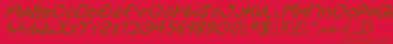 フォントJaysetchBolditalic – 赤い背景に茶色の文字