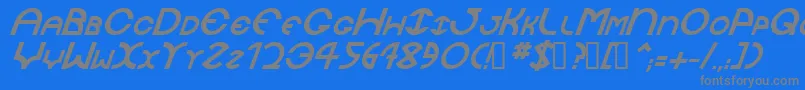 Шрифт JaysetchBolditalic – серые шрифты на синем фоне