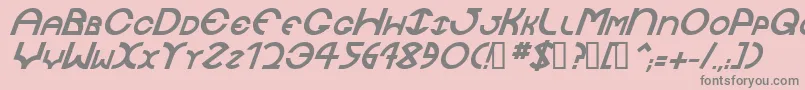 フォントJaysetchBolditalic – ピンクの背景に灰色の文字