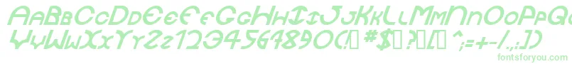 JaysetchBolditalic-fontti – vihreät fontit valkoisella taustalla
