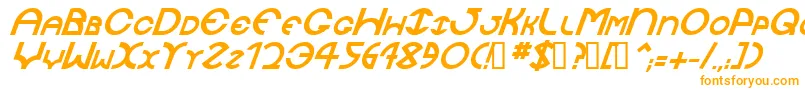 JaysetchBolditalic-Schriftart – Orangefarbene Schriften