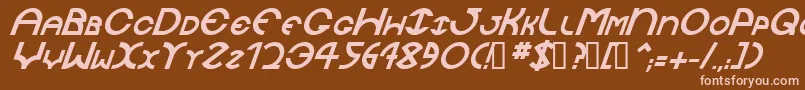 Шрифт JaysetchBolditalic – розовые шрифты на коричневом фоне