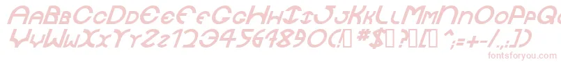 JaysetchBolditalic-fontti – vaaleanpunaiset fontit valkoisella taustalla