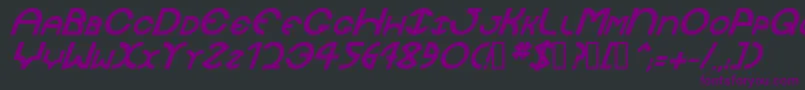 Шрифт JaysetchBolditalic – фиолетовые шрифты на чёрном фоне