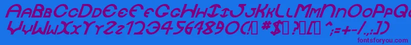 Шрифт JaysetchBolditalic – фиолетовые шрифты на синем фоне