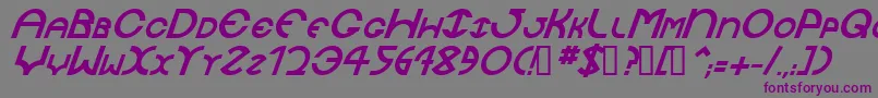 JaysetchBolditalic-Schriftart – Violette Schriften auf grauem Hintergrund