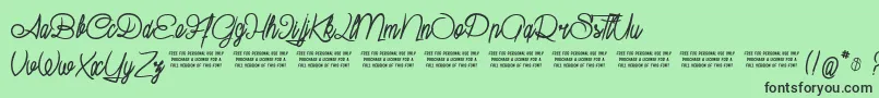 SuburbanPledge Font – Black Fonts on Green Background