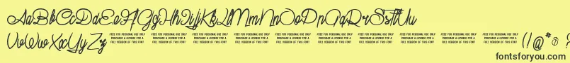 SuburbanPledge Font – Black Fonts on Yellow Background