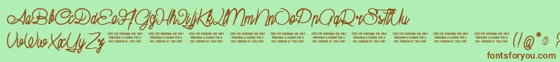 SuburbanPledge Font – Brown Fonts on Green Background