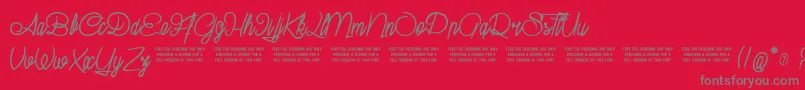 SuburbanPledge Font – Gray Fonts on Red Background