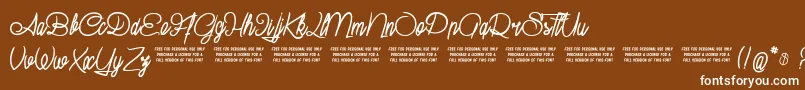 SuburbanPledge Font – White Fonts on Brown Background