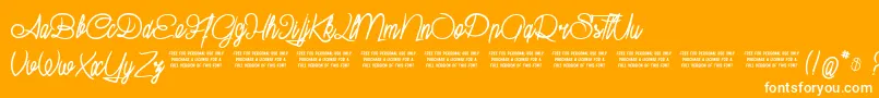 SuburbanPledge Font – White Fonts on Orange Background