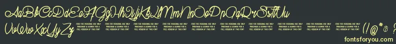 SuburbanPledge Font – Yellow Fonts on Black Background