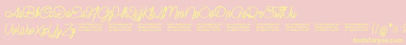 fuente SuburbanPledge – Fuentes Amarillas Sobre Fondo Rosa