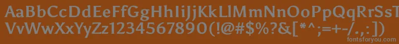 Шрифт AsulBold – серые шрифты на коричневом фоне