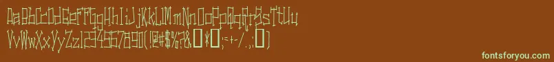 Шрифт SwitchingAndEffects – зелёные шрифты на коричневом фоне