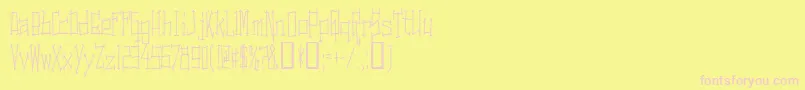 SwitchingAndEffects-Schriftart – Rosa Schriften auf gelbem Hintergrund