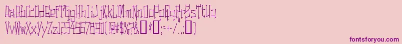 SwitchingAndEffects Font – Purple Fonts on Pink Background