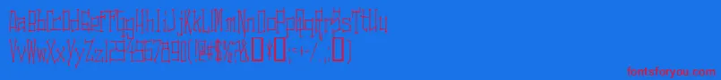 SwitchingAndEffects Font – Red Fonts on Blue Background