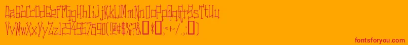 フォントSwitchingAndEffects – オレンジの背景に赤い文字