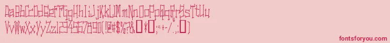 SwitchingAndEffects Font – Red Fonts on Pink Background