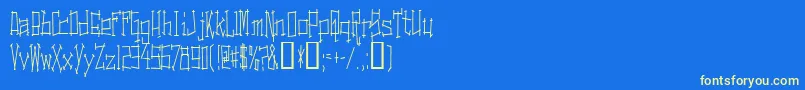 SwitchingAndEffects Font – Yellow Fonts on Blue Background