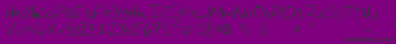 Czcionka Averen ffy – czarne czcionki na fioletowym tle