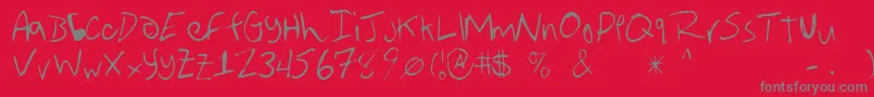 Averen ffy Font – Gray Fonts on Red Background
