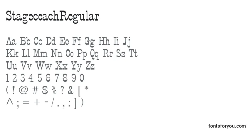 Шрифт StagecoachRegular – алфавит, цифры, специальные символы