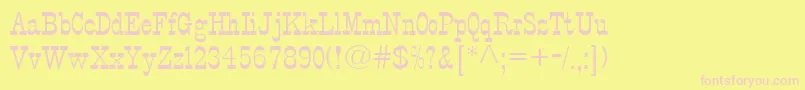 StagecoachRegular Font – Pink Fonts on Yellow Background