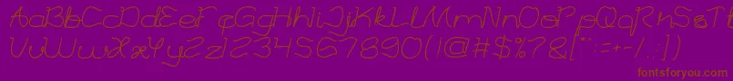 TalkingToYou-Schriftart – Braune Schriften auf violettem Hintergrund