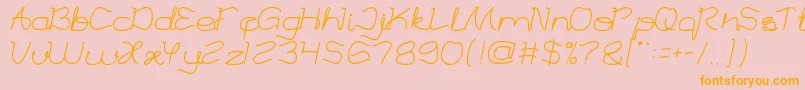 TalkingToYou Font – Orange Fonts on Pink Background