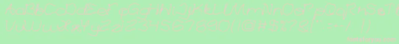 TalkingToYou Font – Pink Fonts on Green Background