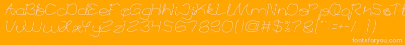 TalkingToYou-Schriftart – Rosa Schriften auf orangefarbenem Hintergrund