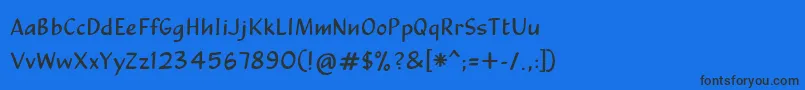 CalculussansRegular Font – Black Fonts on Blue Background