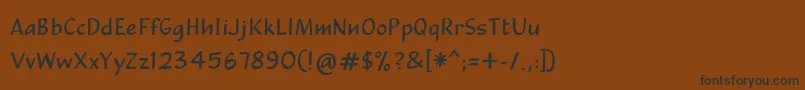 CalculussansRegular Font – Black Fonts on Brown Background