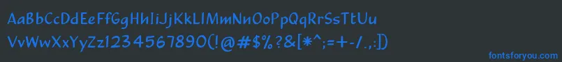 CalculussansRegular Font – Blue Fonts on Black Background