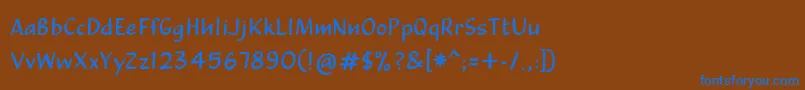 CalculussansRegular Font – Blue Fonts on Brown Background