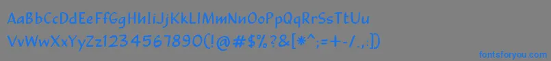 CalculussansRegular Font – Blue Fonts on Gray Background