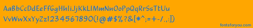 CalculussansRegular Font – Blue Fonts on Orange Background