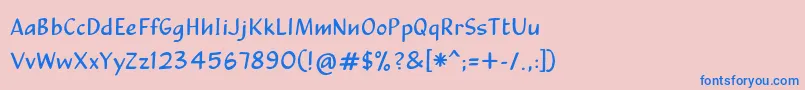 CalculussansRegular Font – Blue Fonts on Pink Background