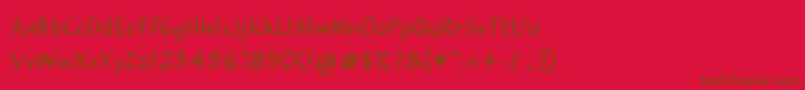CalculussansRegular Font – Brown Fonts on Red Background