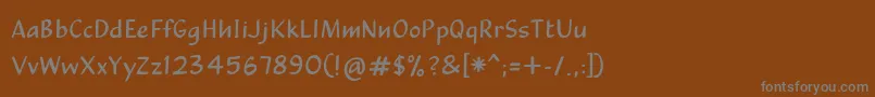 CalculussansRegular Font – Gray Fonts on Brown Background