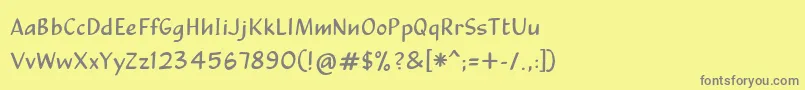 CalculussansRegular Font – Gray Fonts on Yellow Background