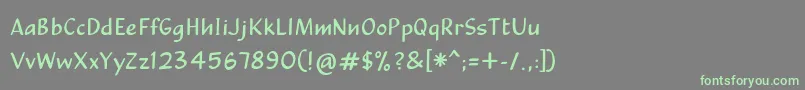 CalculussansRegular Font – Green Fonts on Gray Background