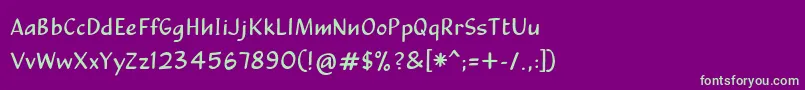 CalculussansRegular Font – Green Fonts on Purple Background