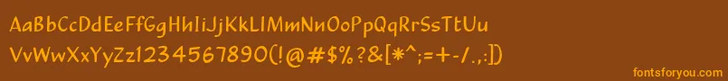 CalculussansRegular Font – Orange Fonts on Brown Background
