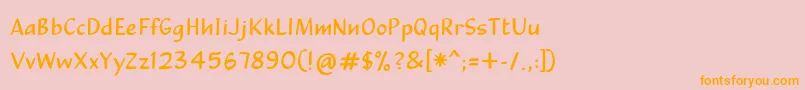 CalculussansRegular Font – Orange Fonts on Pink Background